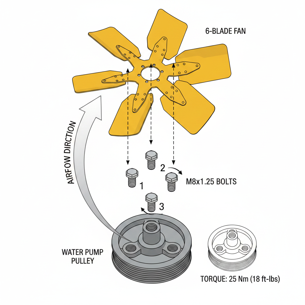 Engine Cooling Fan - Installation Diagram