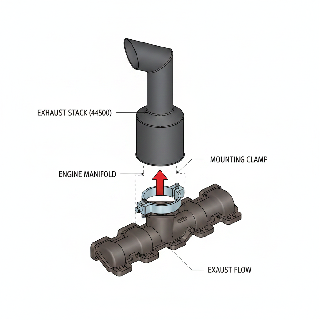 Exhaust Pipe Stack - Installation Diagram