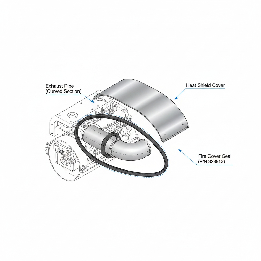 Exhaust Fire Cover - Installation Diagram