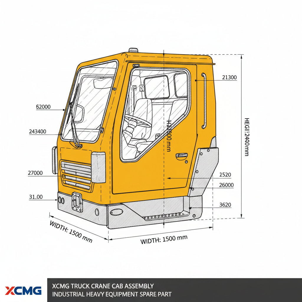 XCMG Cab Assembly 902156312 - Dimension Drawing