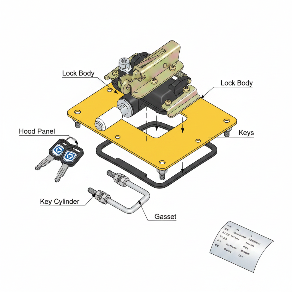 Hood Lock Assembly - Installation Diagram
