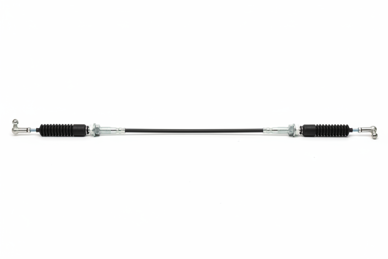 612600140083 XCMG Throttle Cable Assembly - Full Length Side View