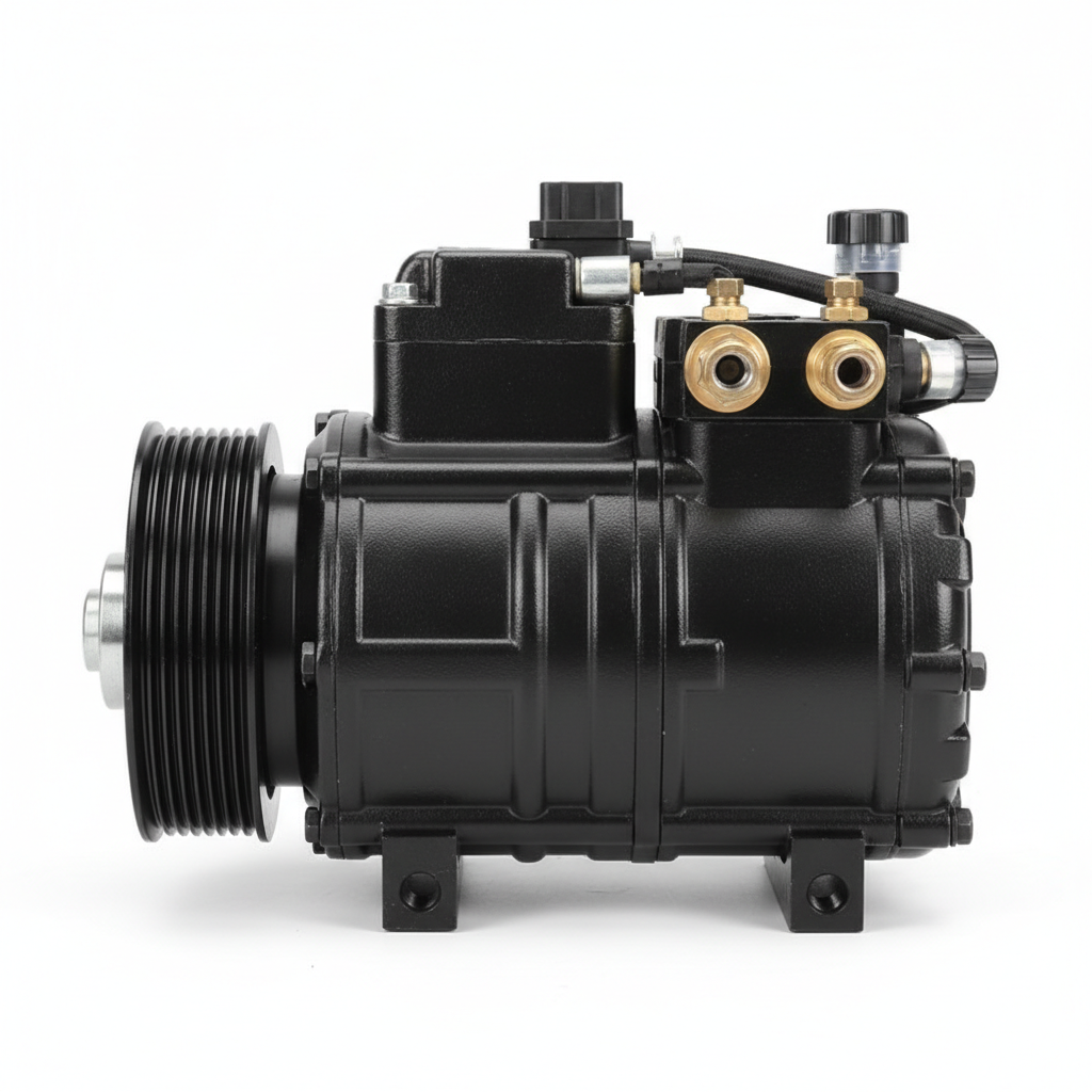 800166822 AC Compressor - Side Profile View