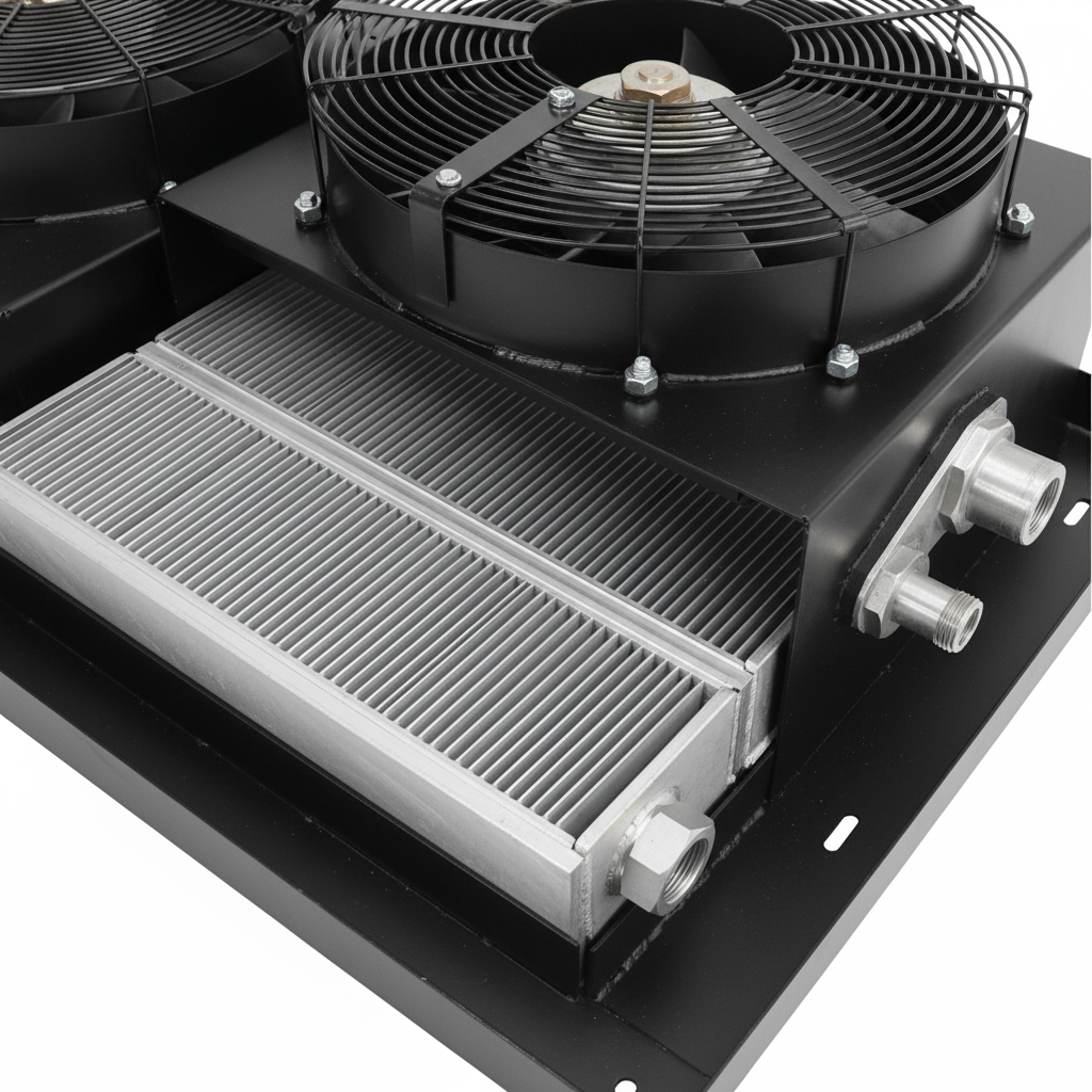 XCMG XS183J Hydraulic Oil Cooler - Port Fitting Detail