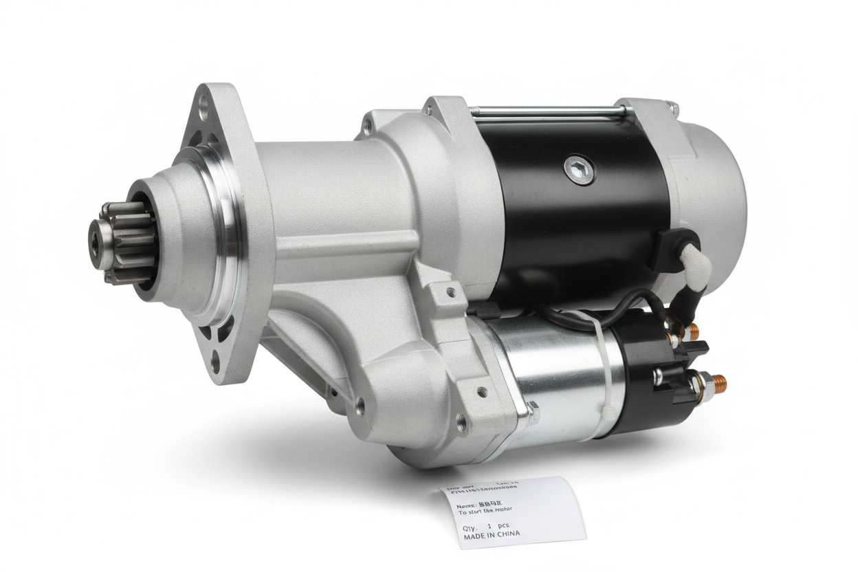 XCMG Starter Motor HG1300090098 - 45 Degree Front View