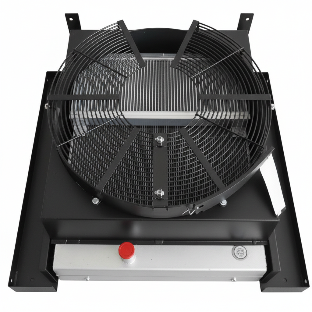 XCMG XS183J Hydraulic Oil Cooler - Top Front View with Fan