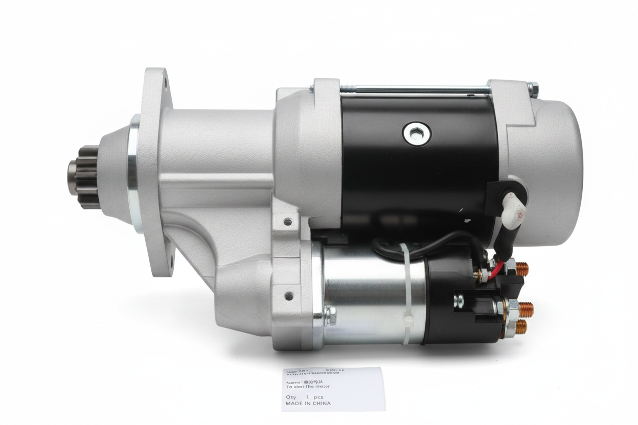 XCMG Starter Motor HG1300090098 - Side Profile View