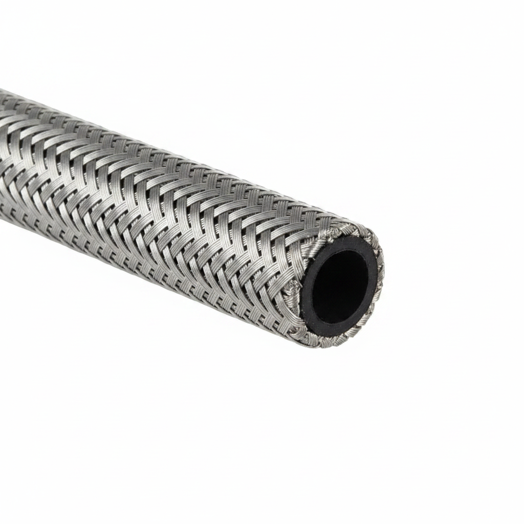 XCMG Diesel Pipe 612600080072 - Braided Sleeve Texture