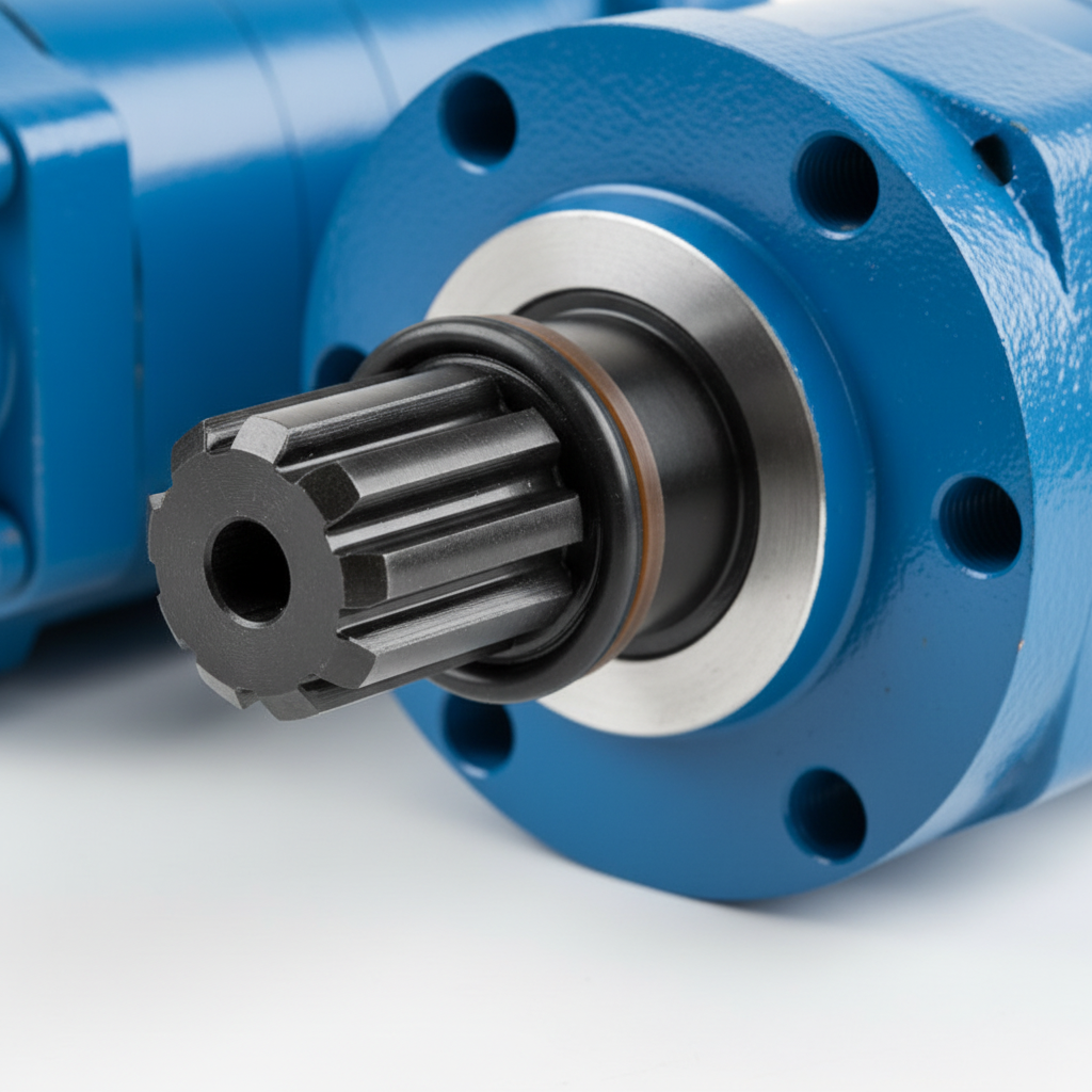 8030109111 XCMG Hydraulic Motor - Output Shaft Detail