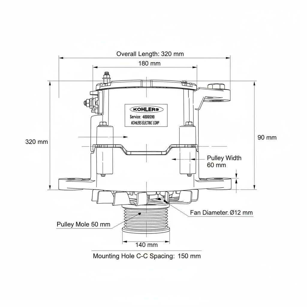 Alternator - Dimension Diagram