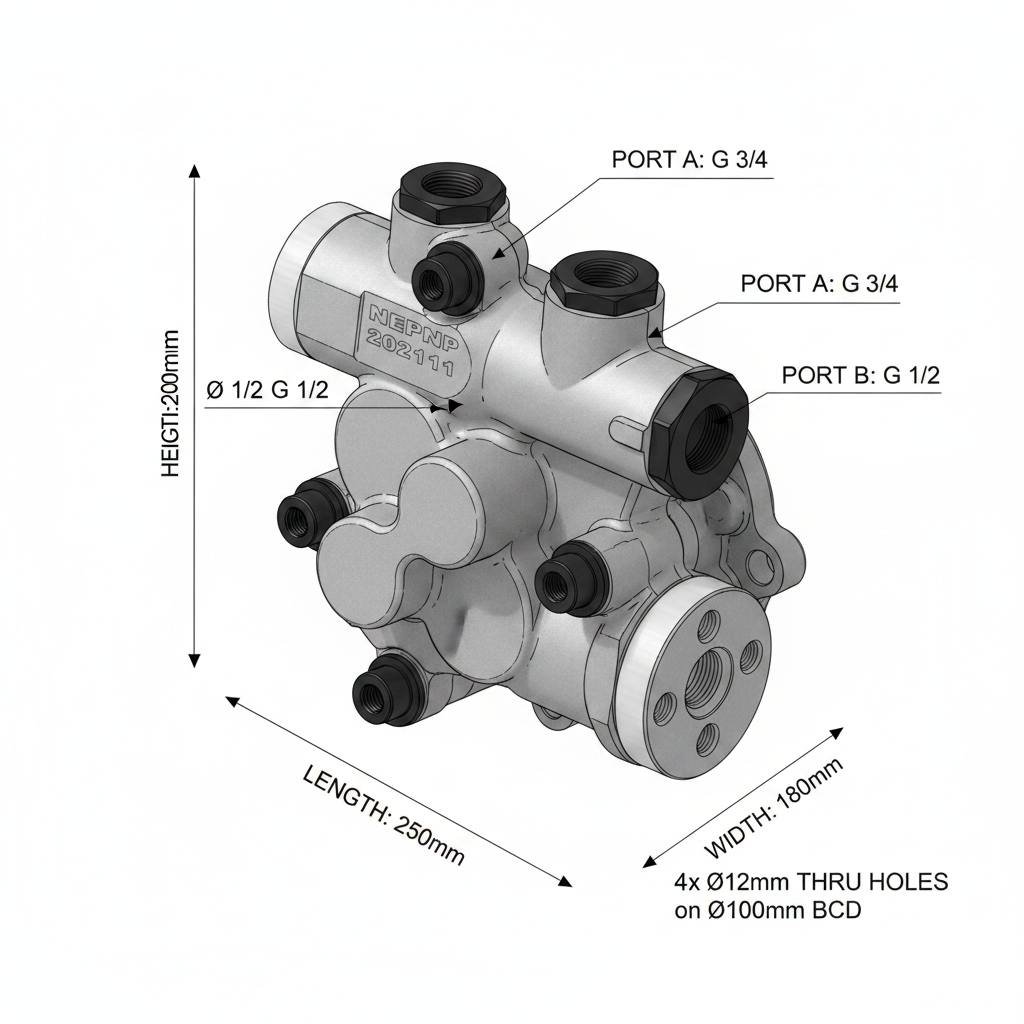 Pilot Pump - Dimension Diagram