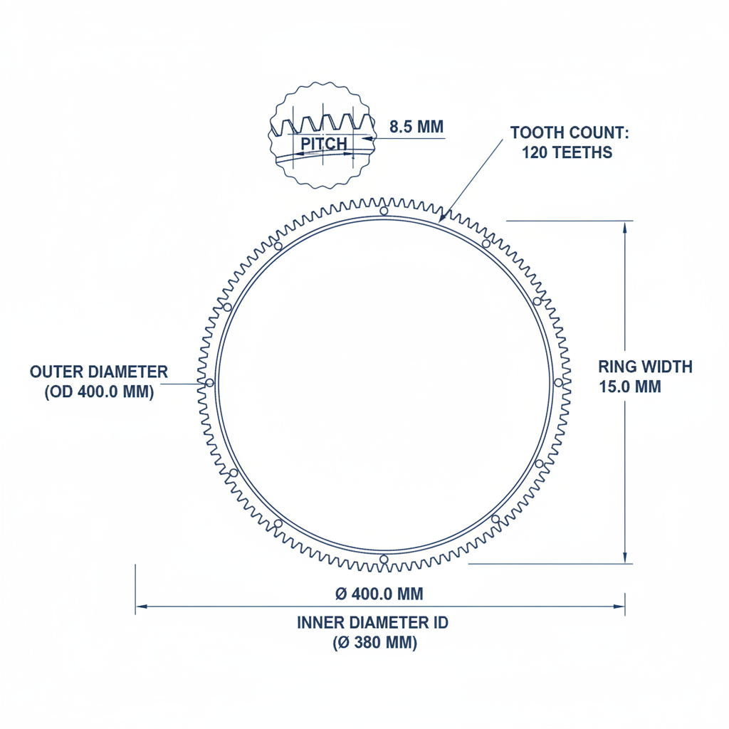 Flywheel Ring Gear - Dimension Diagram