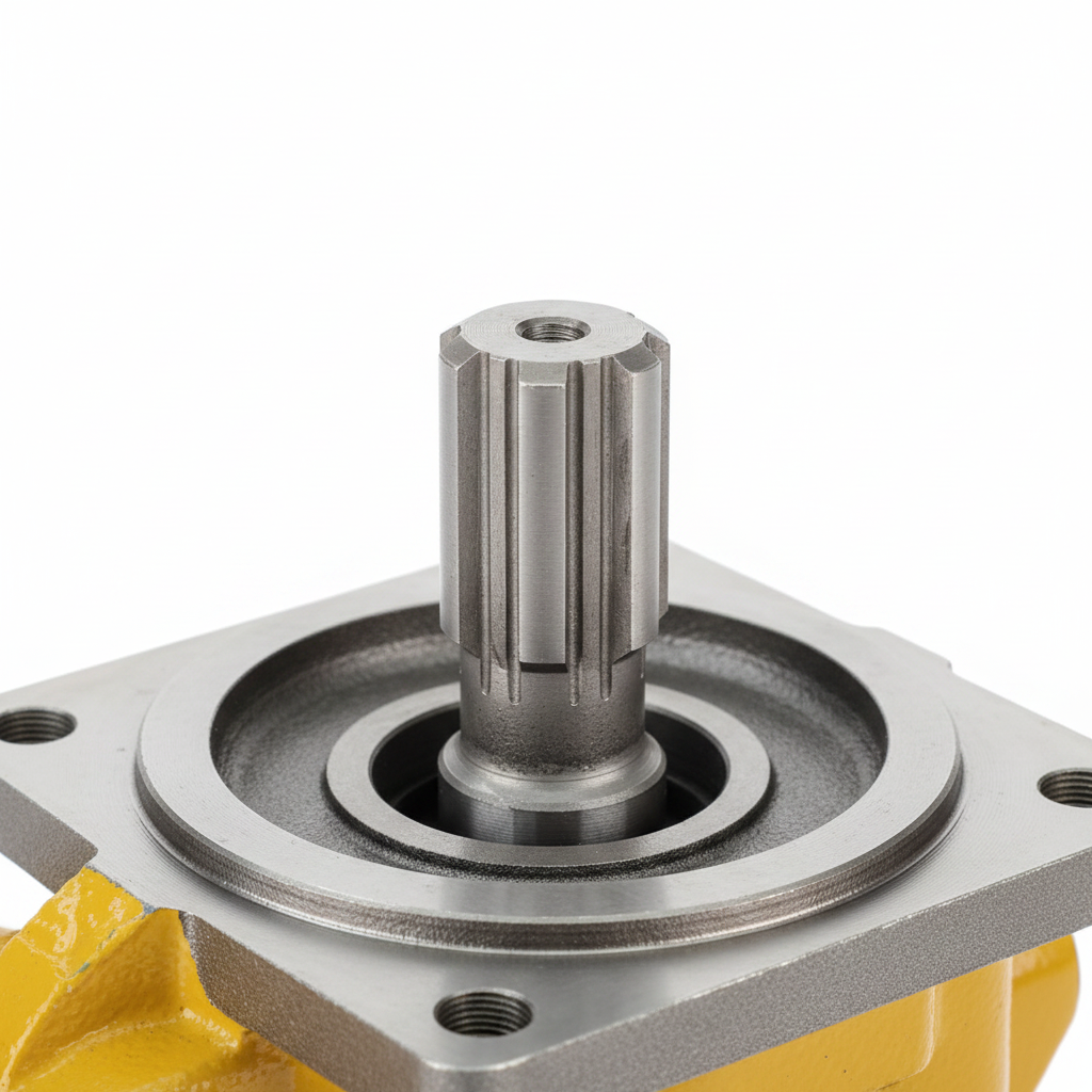 XCMG CBGJ2080 Gear Pump - Spline Shaft Detail