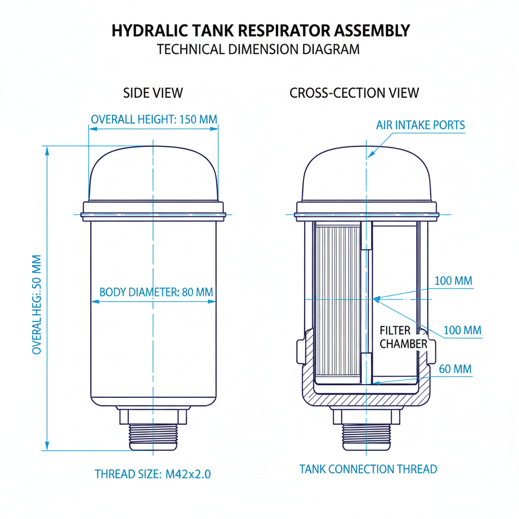 Respirator Assembly 251702785 - Dimension diagram