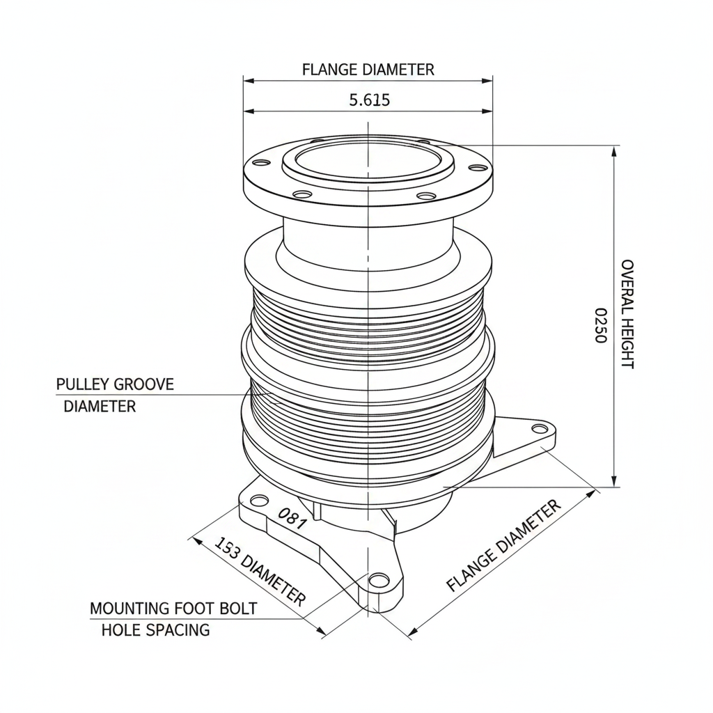 Fan Bracket Assembly - Dimension Diagram