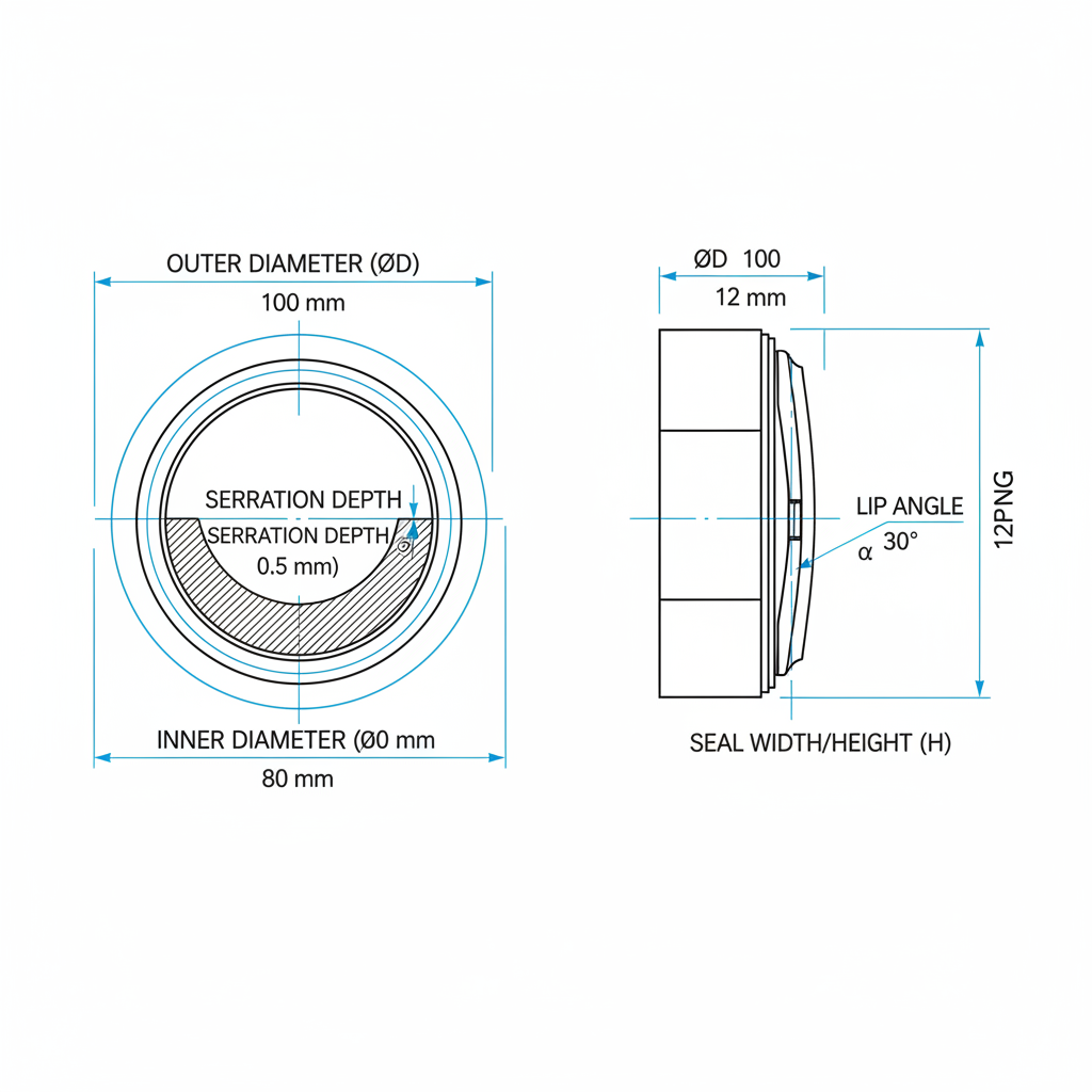 Lip Seal 227100161 - Dimension diagram