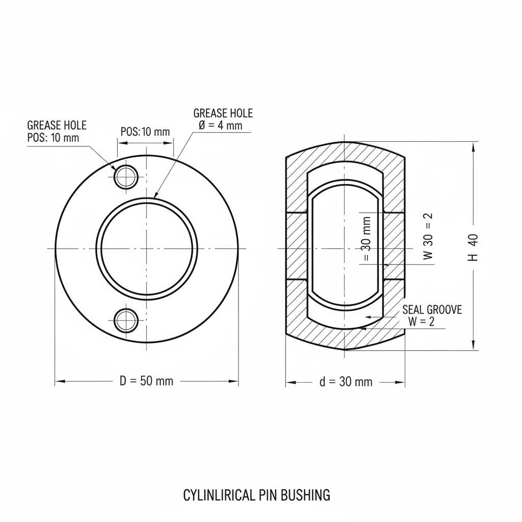Pin Bushing 252112094 - Dimension diagram