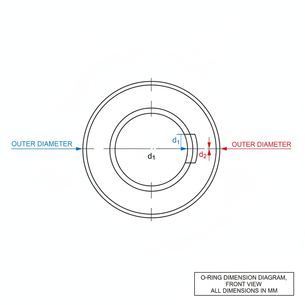 O-Ring 253200443 - Dimension diagram