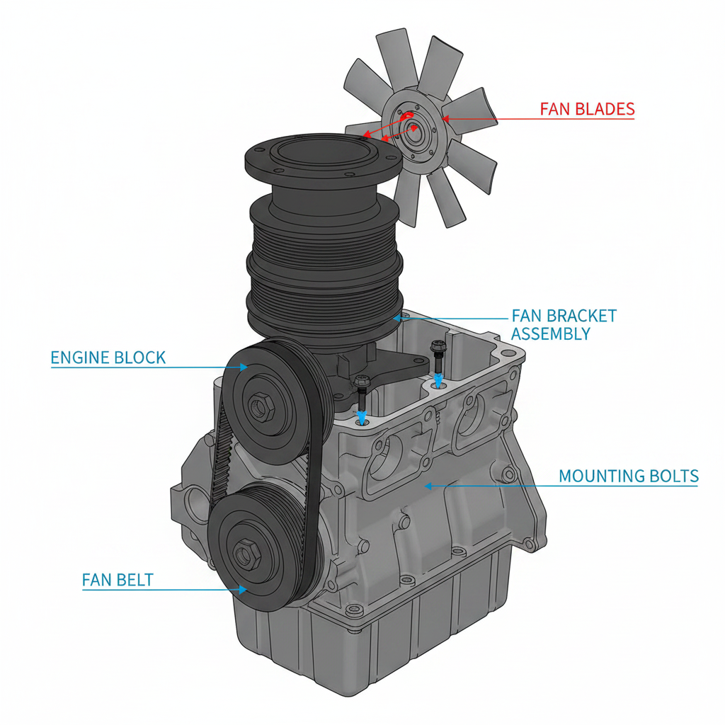 Fan Bracket Assembly - Installation Diagram