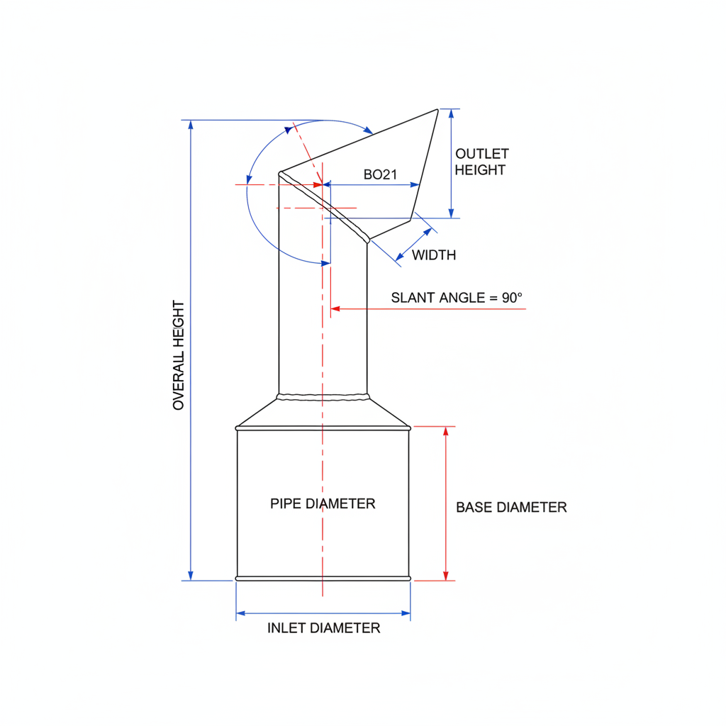 Exhaust Pipe Stack - Dimension Diagram