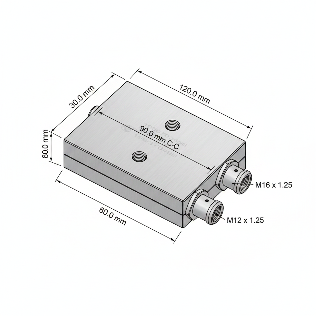 AC Expansion Valve - Dimension Diagram